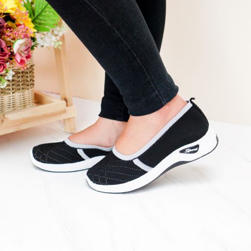 GSW - Sepatu Fashion Slip On Flyknit Import wanita Antislip Soft Canvas ( TP25 )