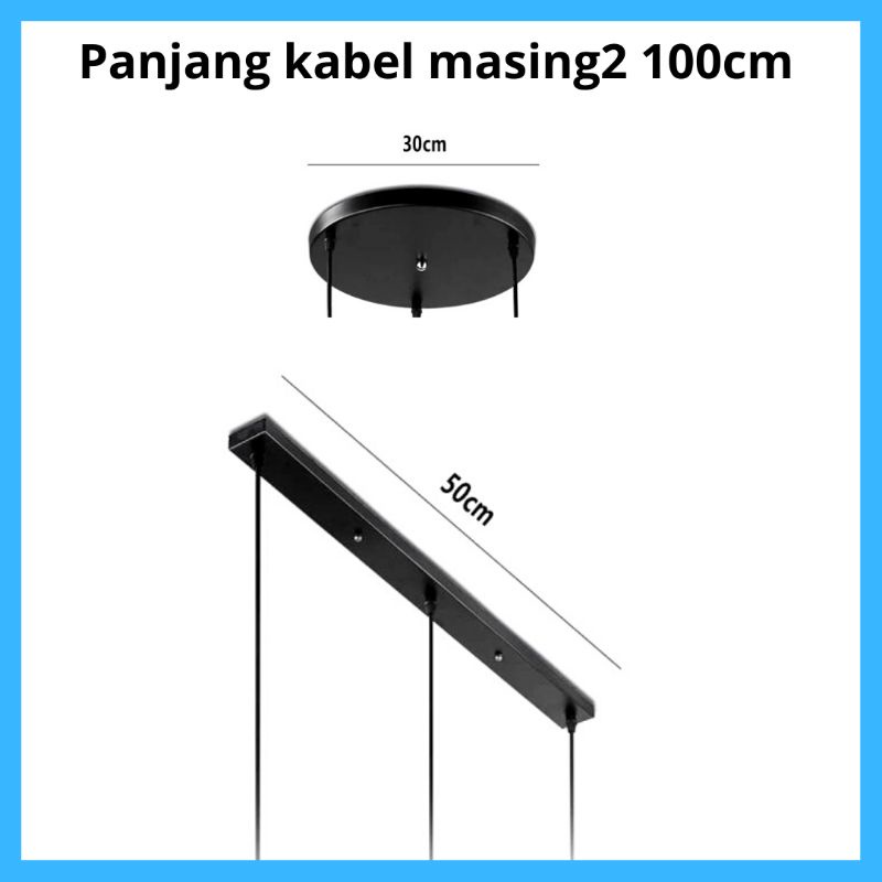 lampu gantung minimalis 3 in 1 lampu hias modern dekorasi ruang