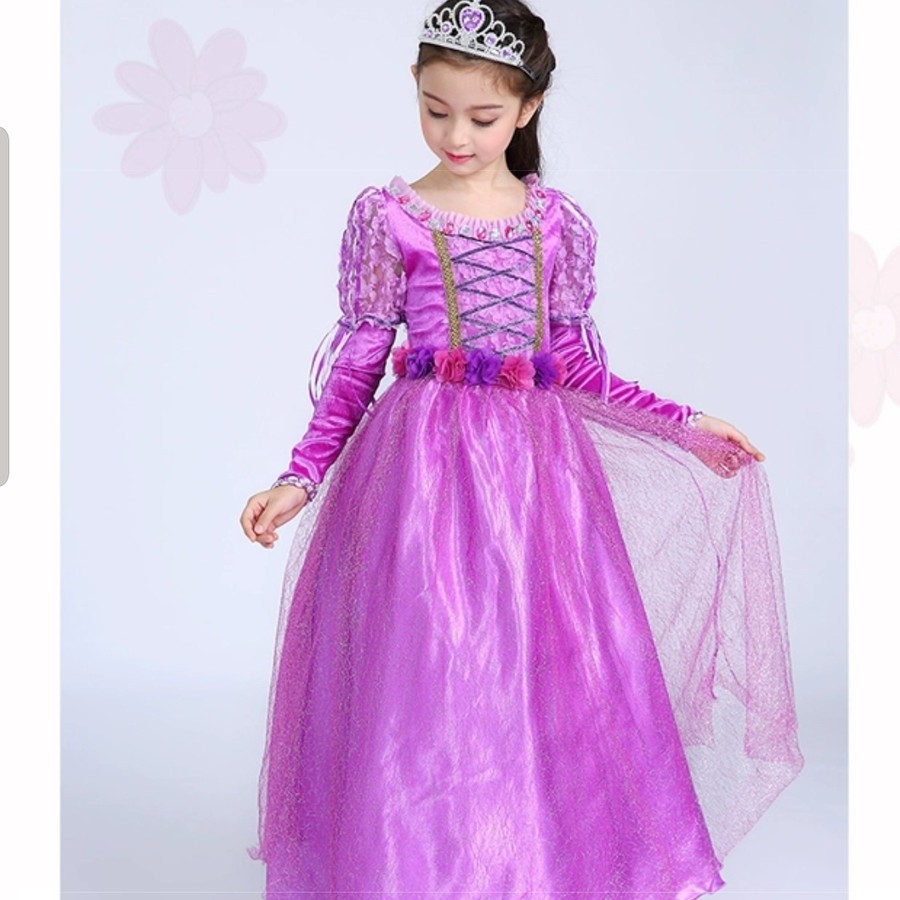 princess RAPUNZEL dresscostume cosplay anak halloween kostum girl 3