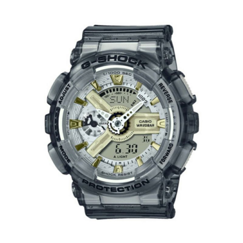 casio gshock original GMA-S110GS-8ADR jam tangan wanita transparan