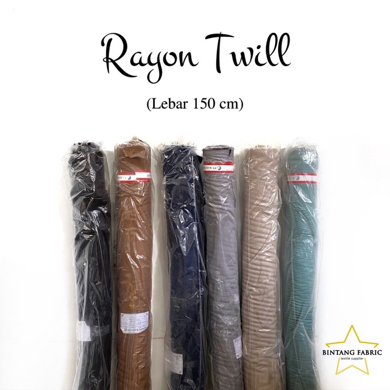 1 Rol Kain RAYON TWILL ± 50 Yard