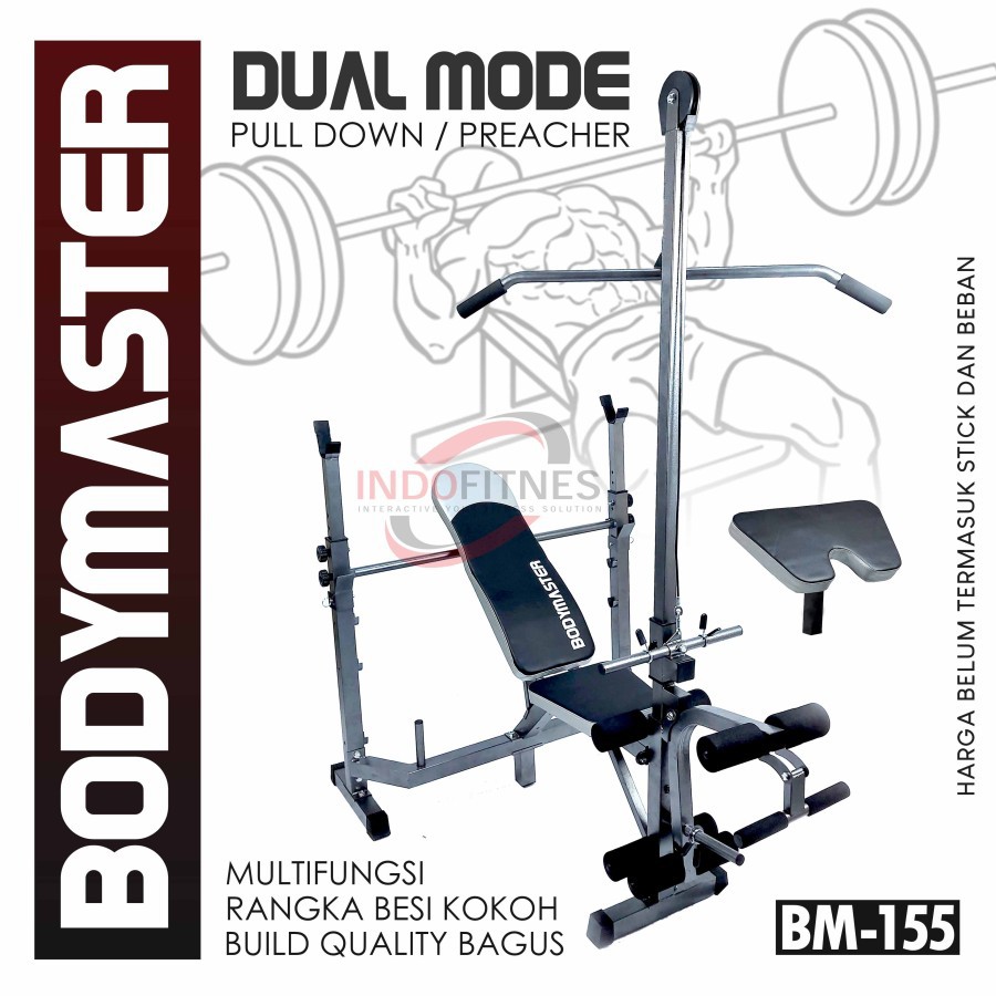 Bench Press Bangku Fitness Gym Lat Pull Down Shopee Indonesia