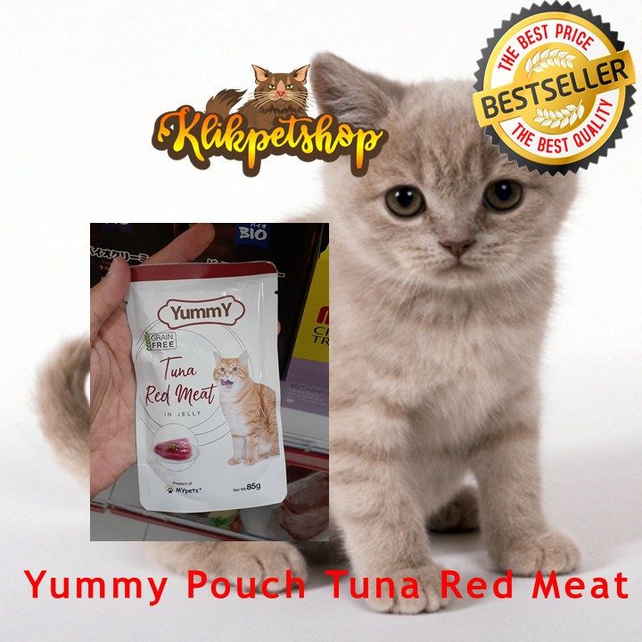 Makanan Basah Kucing Kucing Yummy Pouch 85 gram kitten adult