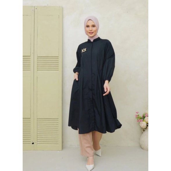 Evelyn midi dress black by Wearing Klamby ori WK size s