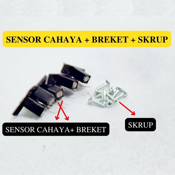 SENSOR CAHAYA + BREKET + SKRUP