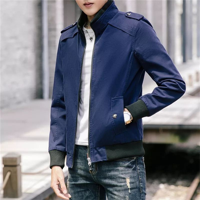 PREMIUM JAKET BOMBER DRILL STYLE KOREA ELEGAN JAKET KASUAL  JAKET PRIA  TERBARU JAKET COWOK KEREN