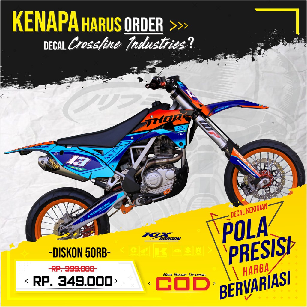 Decal KLX Gordon Dekal Klx BF KLX BF 150 Hologram Supermoto