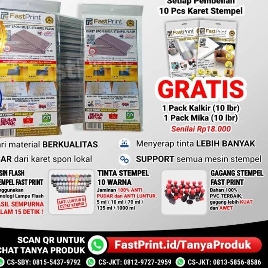

✺ Karet Spon/Busa Stempel Flash Warna ☝
