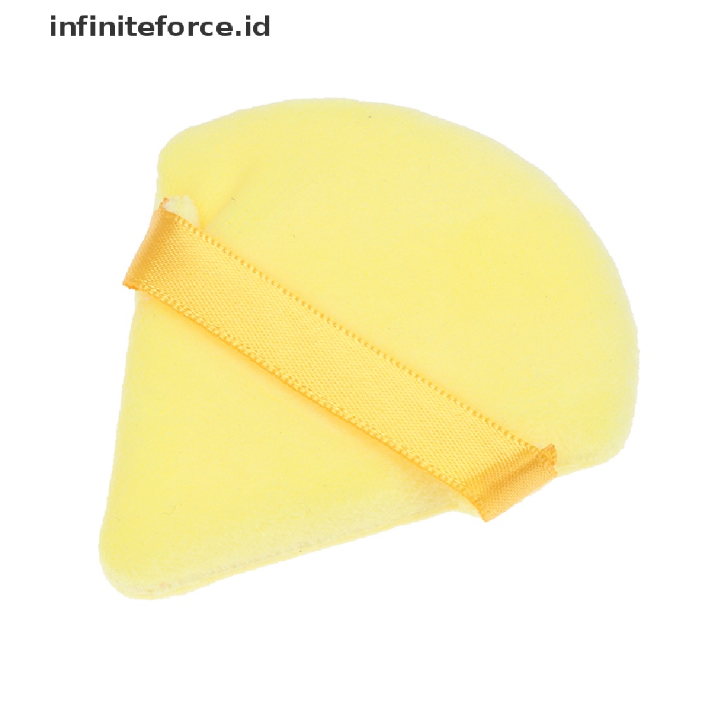 (infiniteforce.id) Spons Puff Mini Bentuk Segitiga Bahan Velvet Untuk MakeUp Foundation