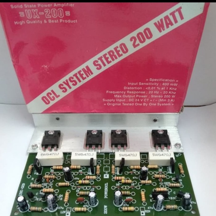 New kit power ampli amplifier stereo ocl 200watt ux200 ux-200