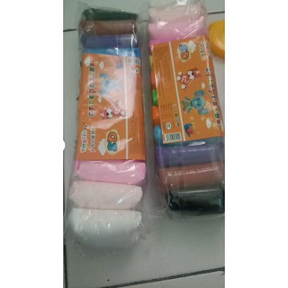1 PAX ( ISI 12 PS ) MAINAN ANAK CLAY MURAH WARNA WARNI SOFT LEMBUT / MAINAN EDUKATIF CLAY-2