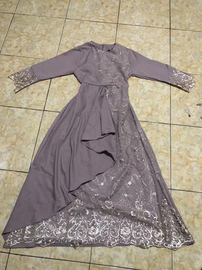 (model Baru)size M,l,xl,xxl,xxxl/gamis Zolana/gamis Brukat Tile/gamismuslim/gamis Kondangan/cantik