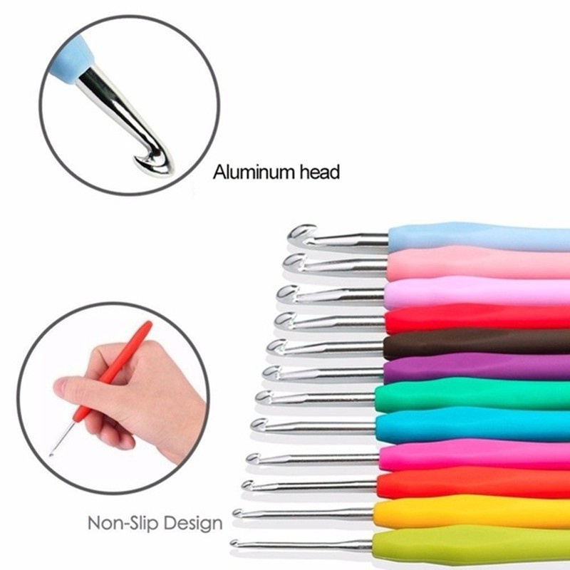 1 pcs 2.0mm-10.0mm Crochet hooks Jarum Jahitan Kerajinan rajut