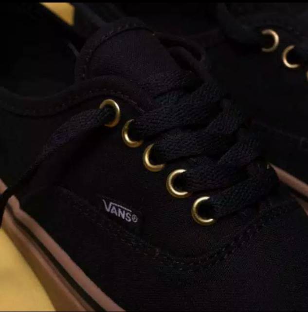 COD SEPATU VANS AUTHENTIC RING BLACK GUM 100% PREMIUM BNIB MADE IN CHINA VANS UNISEX PRIA/WANITA DT