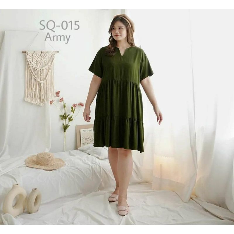 Sandra Dres Jumbo Dress Jumbo Wanita | Dress Big Size| Dress Korea Korea Style | Plus