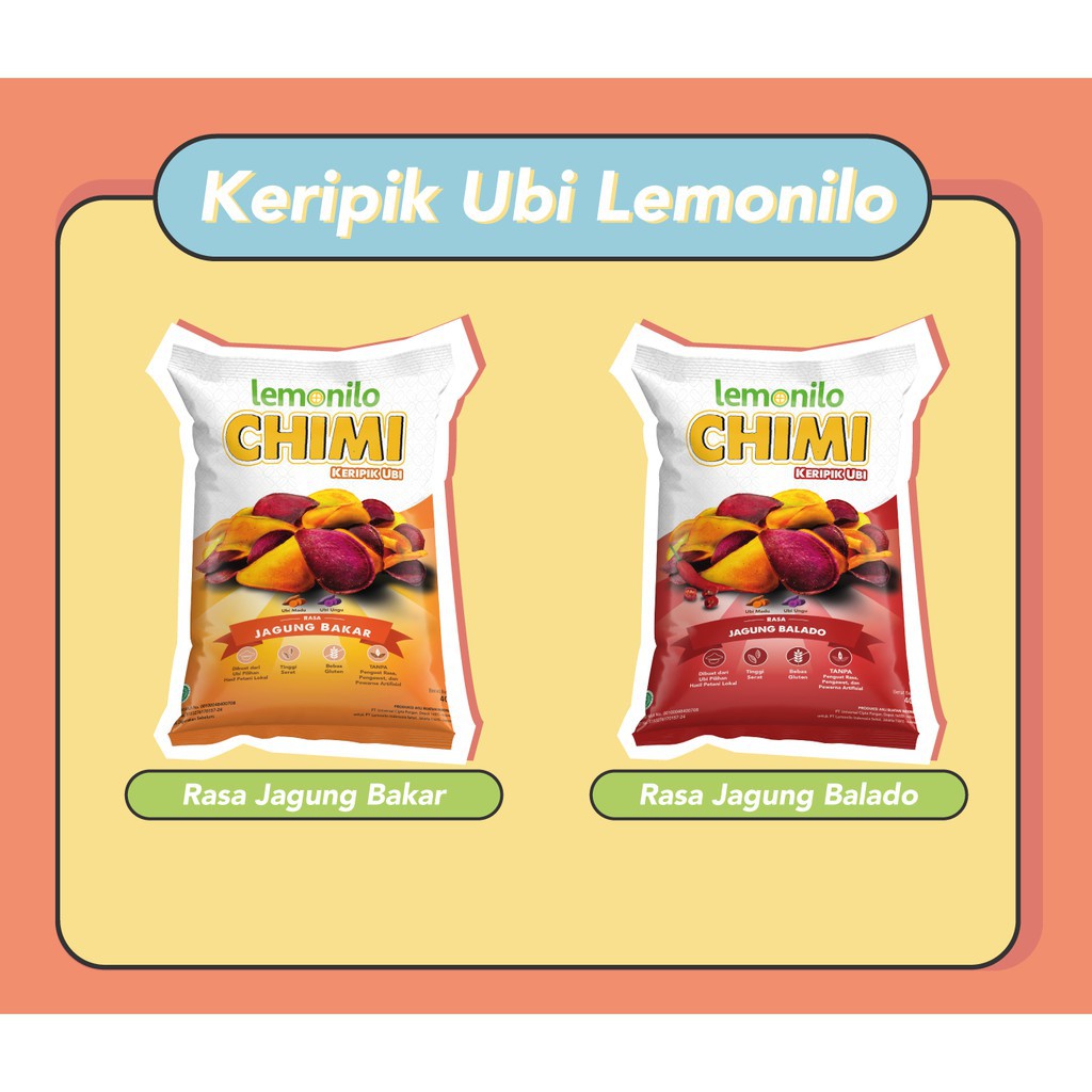 

[002] LEMONILO CHIMI - KERIPIK UBI UNGU DAN MADU - SEHAT - NON MSG - GLUTEN FREE - 40GR