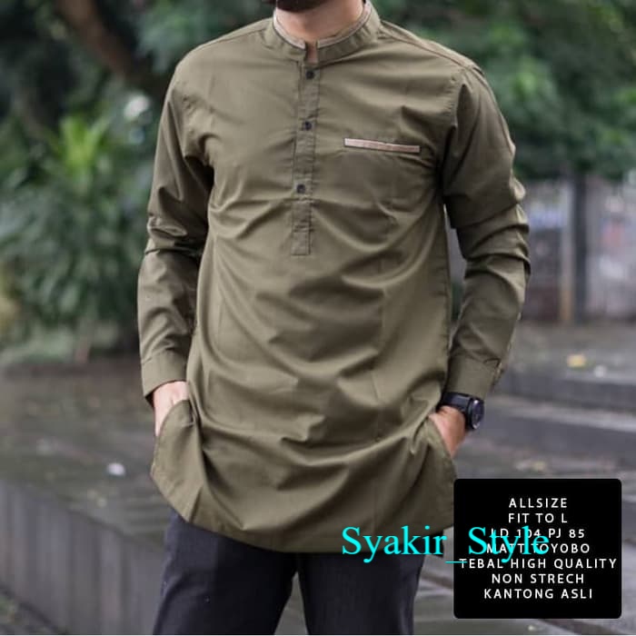 Koko Anwa Army NI-Baju koko pria matt toyobo army