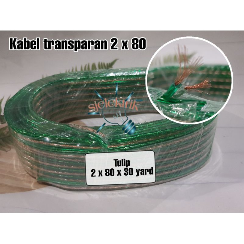 Kabel Listrik Serabut Kabel Transparan 2X80 2 X 80 2*80 Per Roll
