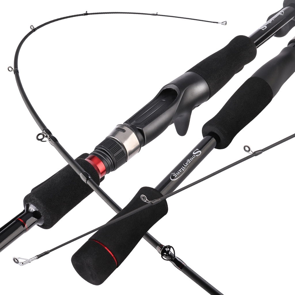 Joran Pancing 2 Bagian Joran Pancing Joran Kabel Sutet Joran Casting Joran Tegek Dengan EVA Handle Dan Carbon Body Fishing Tackle Untuk Air Tambahkan tali Tawar Fishing Rod Joran Pancing