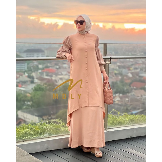 GAMIS DRESS SET WANITA TERBARU ALUNA SET BY MDLY 3048 03101