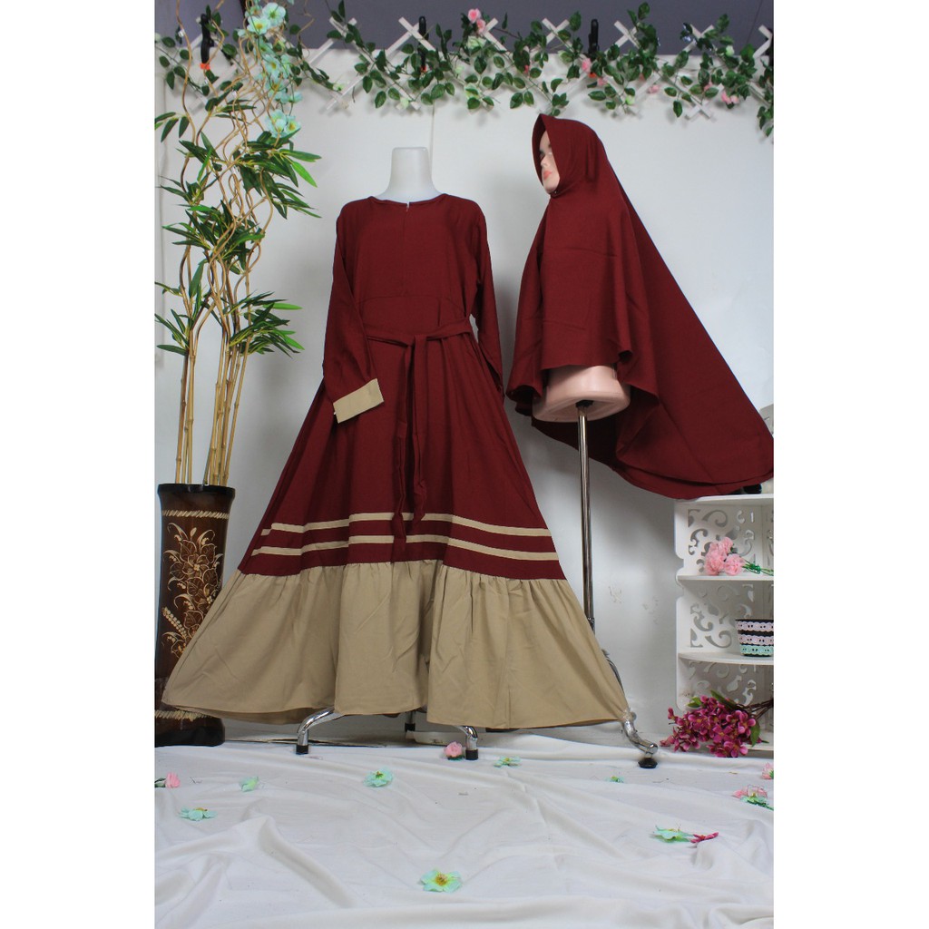 GAMIS SET SYARI  khimar wollycrepe NISMA