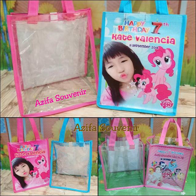 GOODIE BAG TAS SOUVENIR ULANG TAHUN / ULTAH ANAK TENTENG BANNER FULL MIKA-1