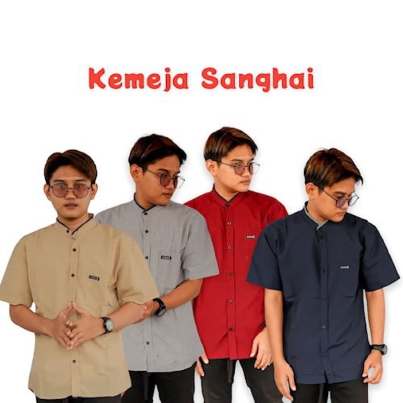 Kemeja cowok lengan pendek polos atasan pria fashion distro murah insight motif batik semarang