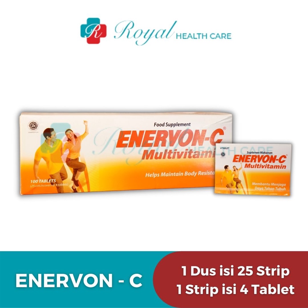 ENERVON C STRIP 4 TABLET MULTIVITAMIN UNTUK DAYA TAHAN TUBUH