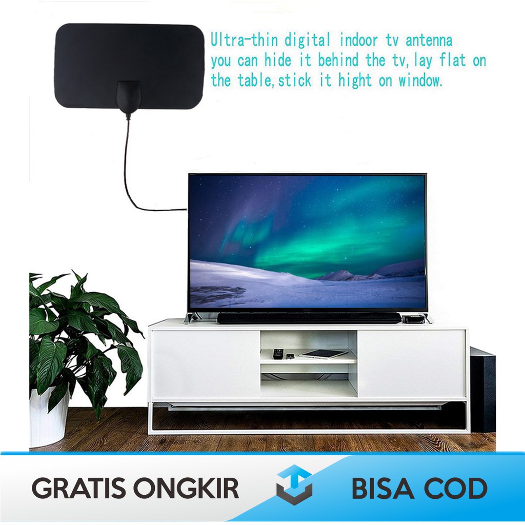 ANTENA TV INDOOR DIGITAL TAFFWARE ORIGINAL TFL-D139 DALAM RUMAH MURAH