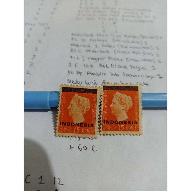 

Perangko Queen Wilhelmina 'Hartz' series 1948 Nederland 15 Cent Stamp