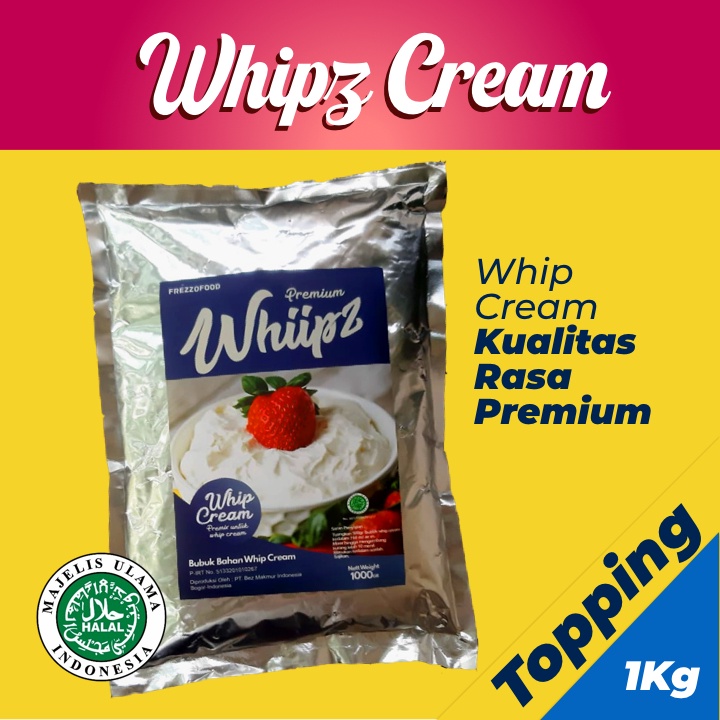 

Powder Topping bubuk Whip Cream kemasan grosir 1 kg Praktis