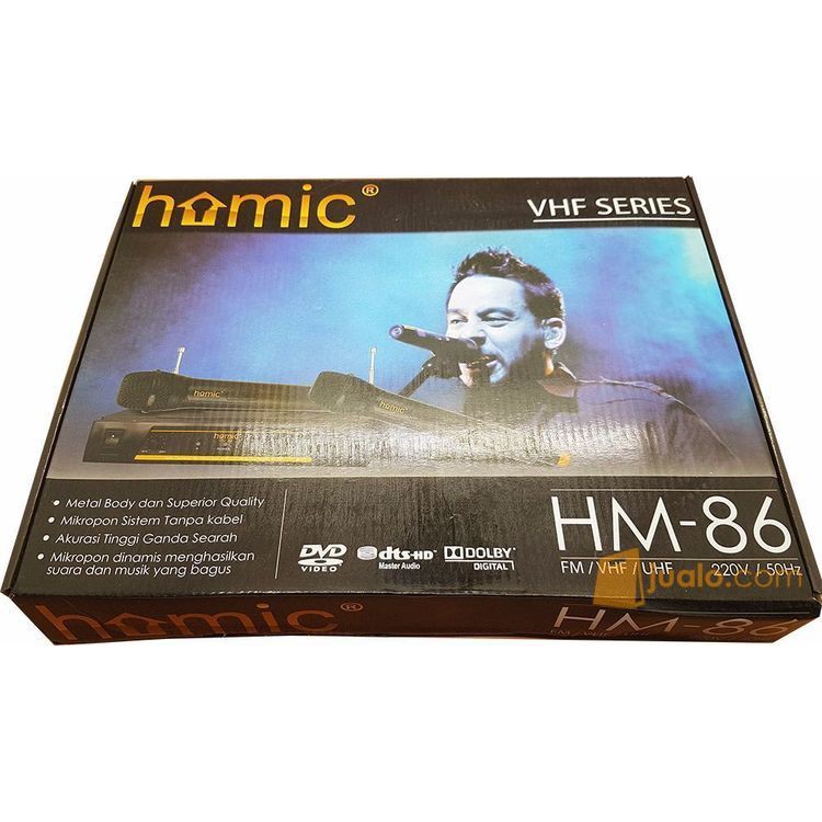 Mic Wireless Double with Receiver Homic HM-86