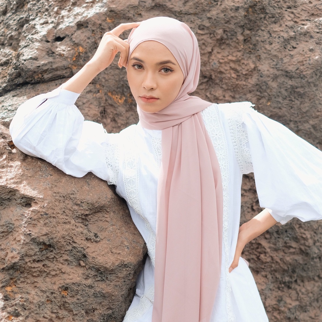 Lozy Hijab - [Defect] Bawal Shawl ( Hijab Pashmina )-Baby Nude