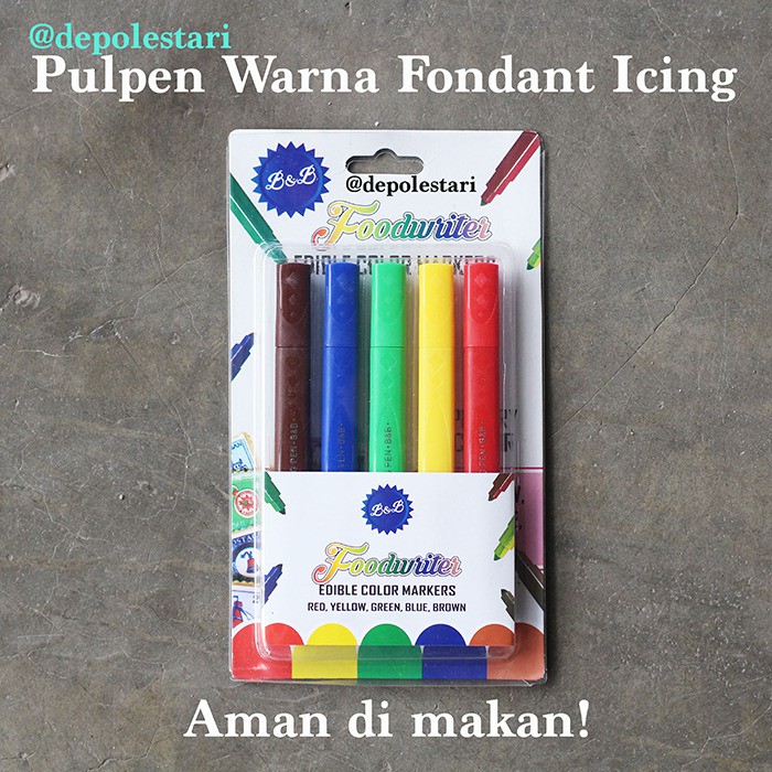 

FOOD COLOURING PEN RAINBOW (SPIDOL ICING) Isi 5
