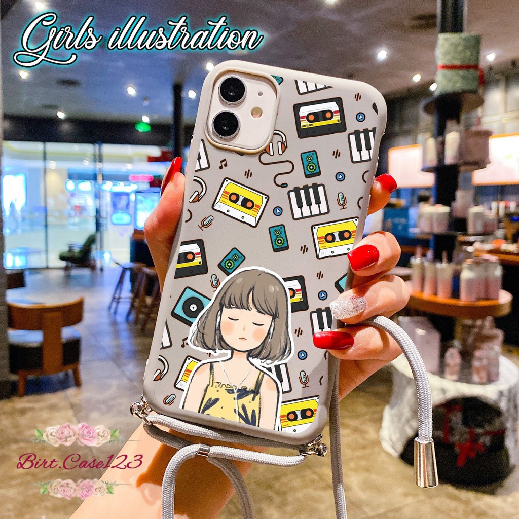 SOFTCASE SLINGCASE TALI LANYARD CANDY GIRLS OPPO VIVO XIAOMI SAMSUNG REALME IPHONE ALL TYPE BC5660