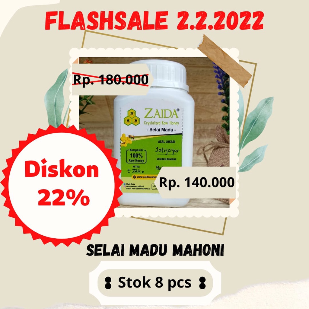 Selai Madu Hutan Zaida 700 gram Promo Flashsale 2.2