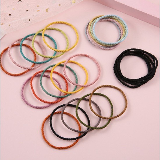 OSM - F871 Ikat Rambut Fashion 5 in 1 / Karet Warna Warni / Karet Rambut / Kuncir Rambut Wanita-3