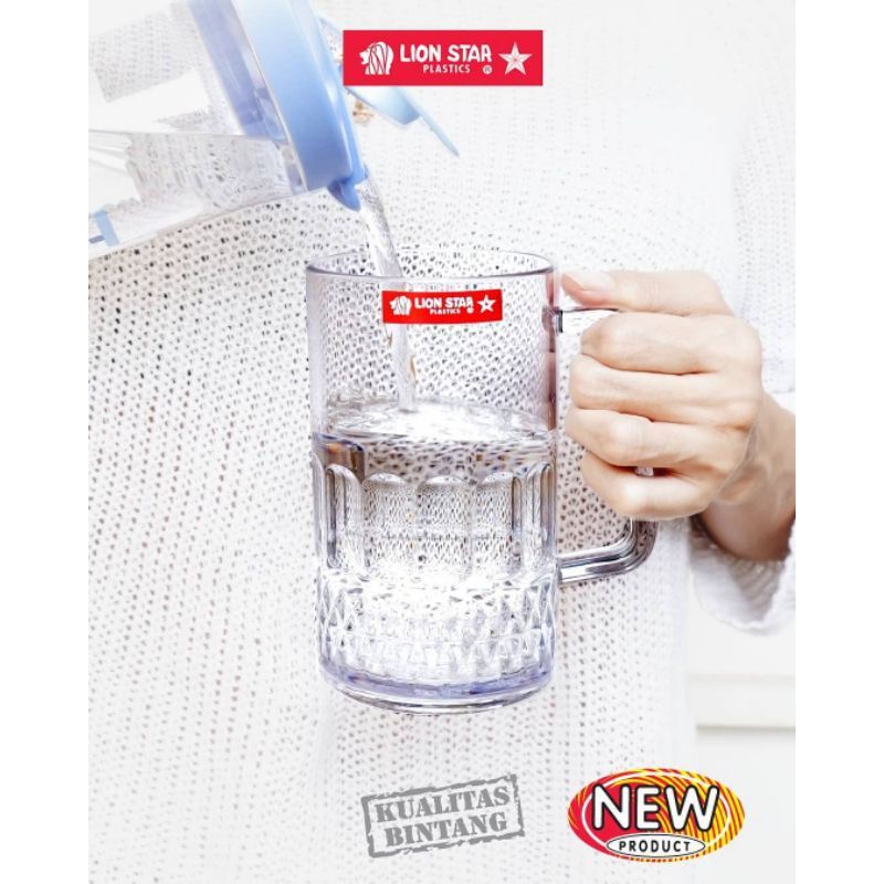 GELAS AIR MINUM GELAS PLASTIK MIKA Lion Star FRESCO