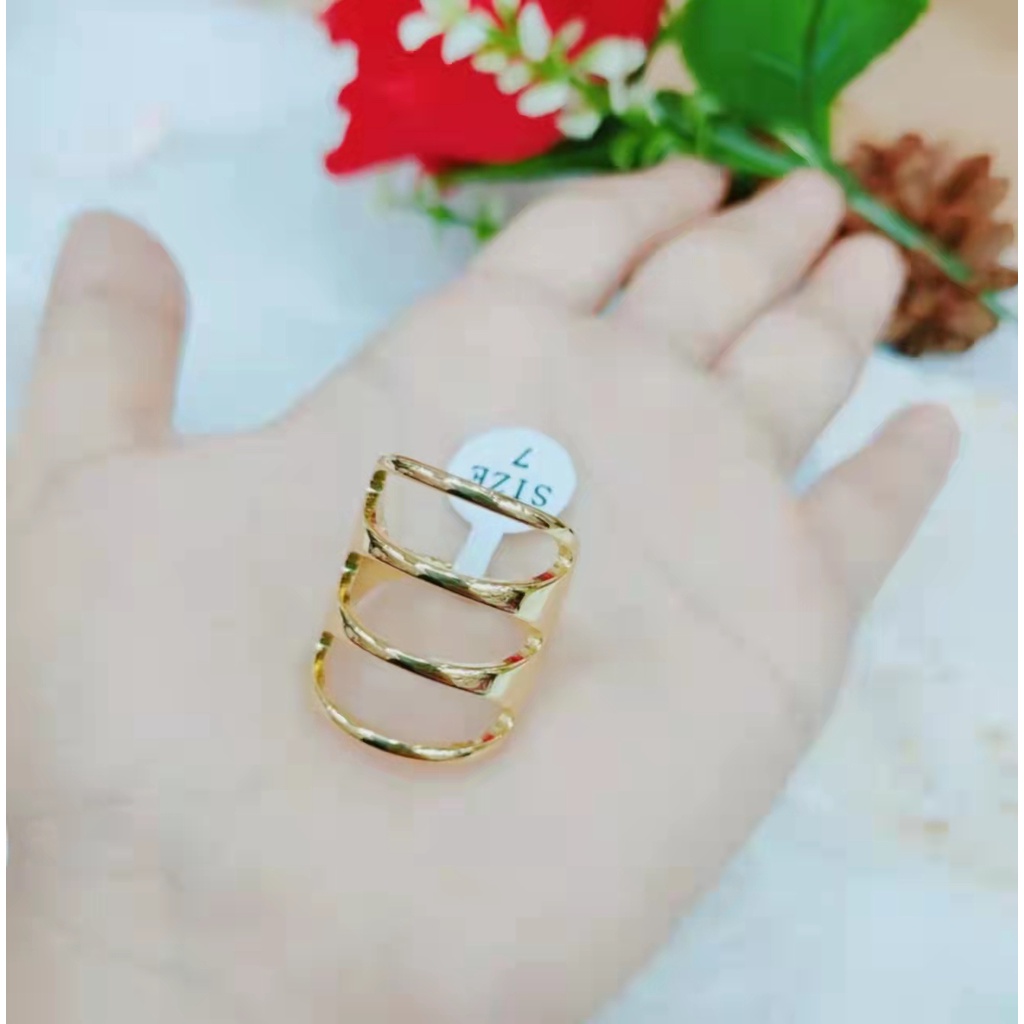 Cincin Titanium Permata Perhiasan Fashion 8708,8709