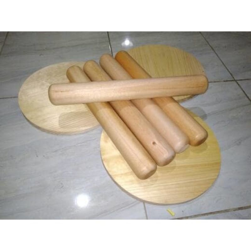 Rolling Pin Kayu / Penggilas Adonan / Penggiling Adonan / Penumbuk MAHONI 40cm