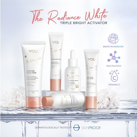 YOU The Radiance White Purifying Facial Foam New Formula [Dengan Kandungan Glycolic Acid (AHA)]