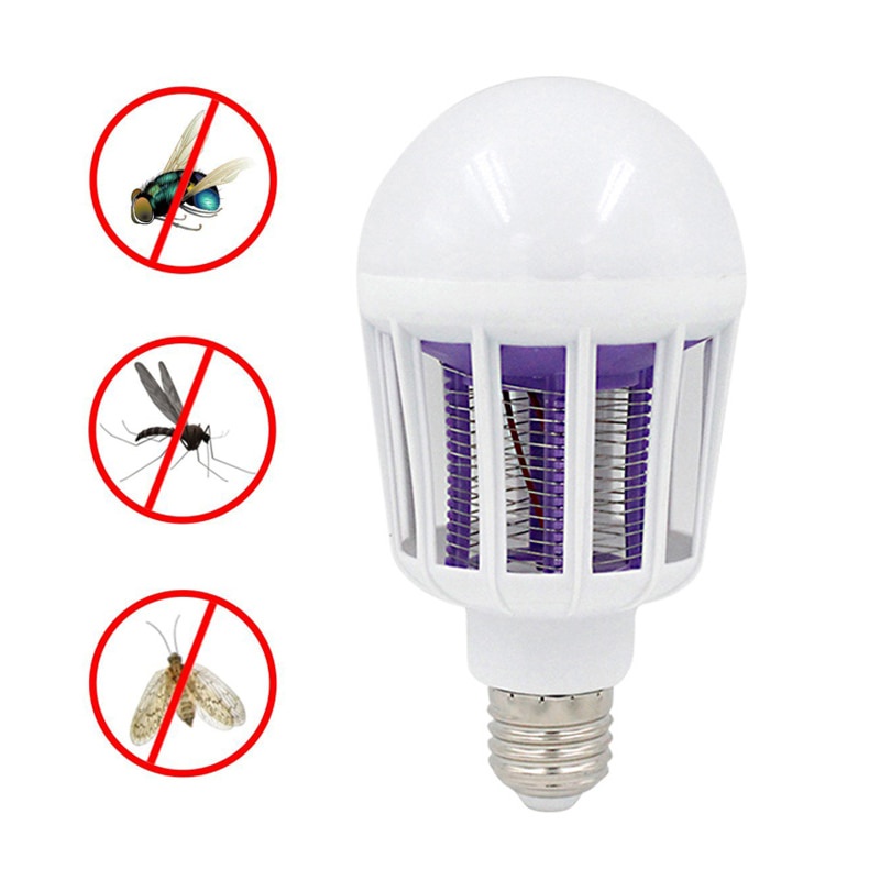 perangkap nyamuk lampu anti serangga lampu jebakan nyamuk Lampu LED Anti Nyamuk Mosquito Bug Zapper Light Bulb 15W E27 - YC1350 bohlam 220V LED Mosquito Killer Bulb E27 LED Bulb Home Lighting Bug Zapper Trap Lamp Insect Anti Mosquito Repeller Light