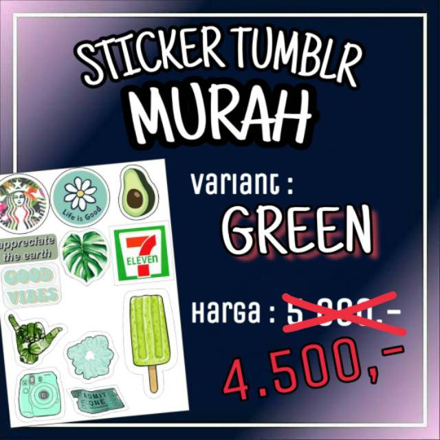 

STICKER TUMBLR MURAH : GREEN