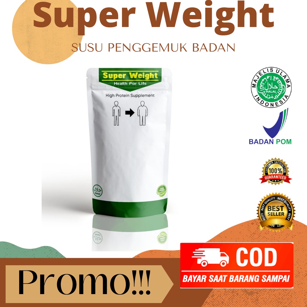 

SUPER WEIGHT SUSU - Suplemen Penambah Berat Badan Tanpa Efek Samping / penambah berat badan pria