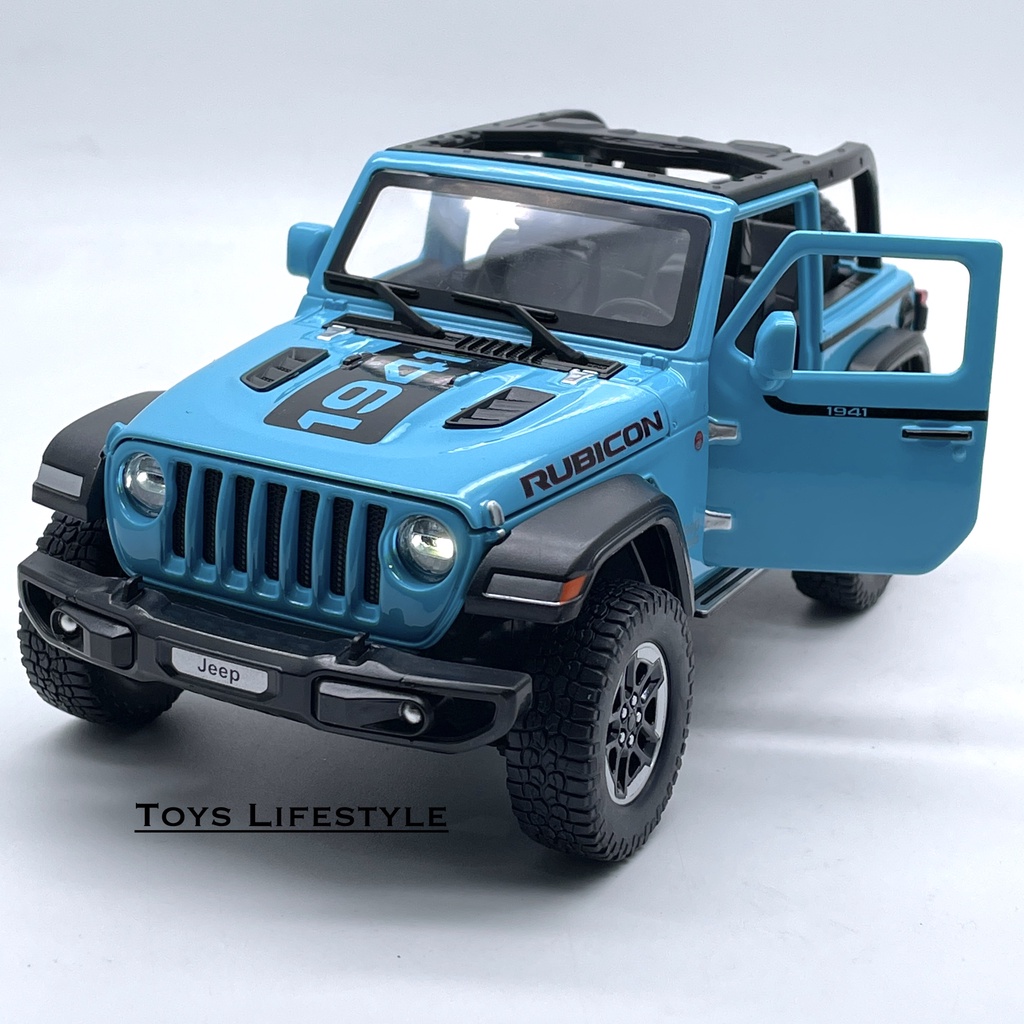 Mobil MiniAuto Diecast Jeep Wrangler Open Top Hard Top Off Road 1:20