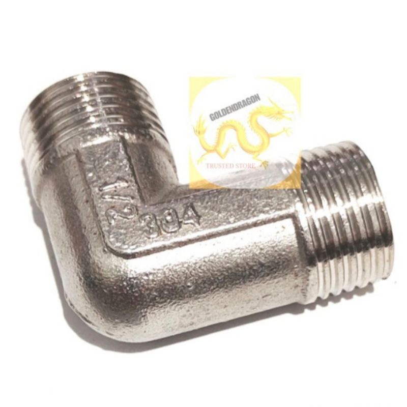 Elbow knee drat luar 1/2 inch stainless steel