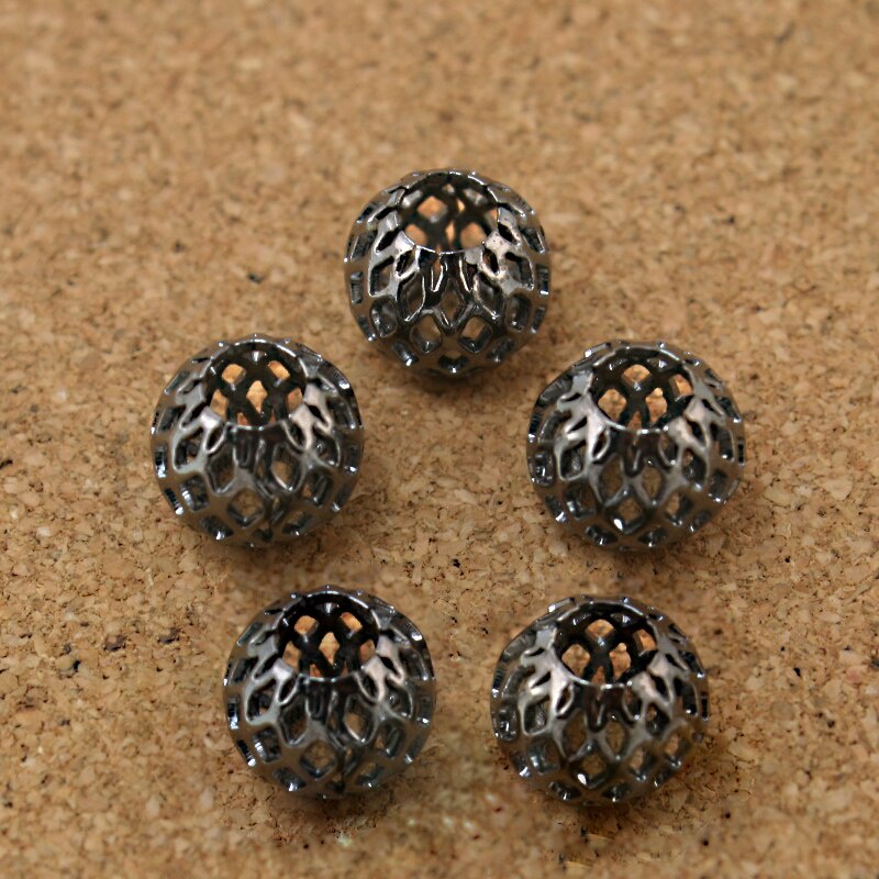 6 pcs 9x10mm Putaran Logam Beads Beads Longgar Untuk Perhiasan Membuat Temuan Kalung Gelang Anting Temuan