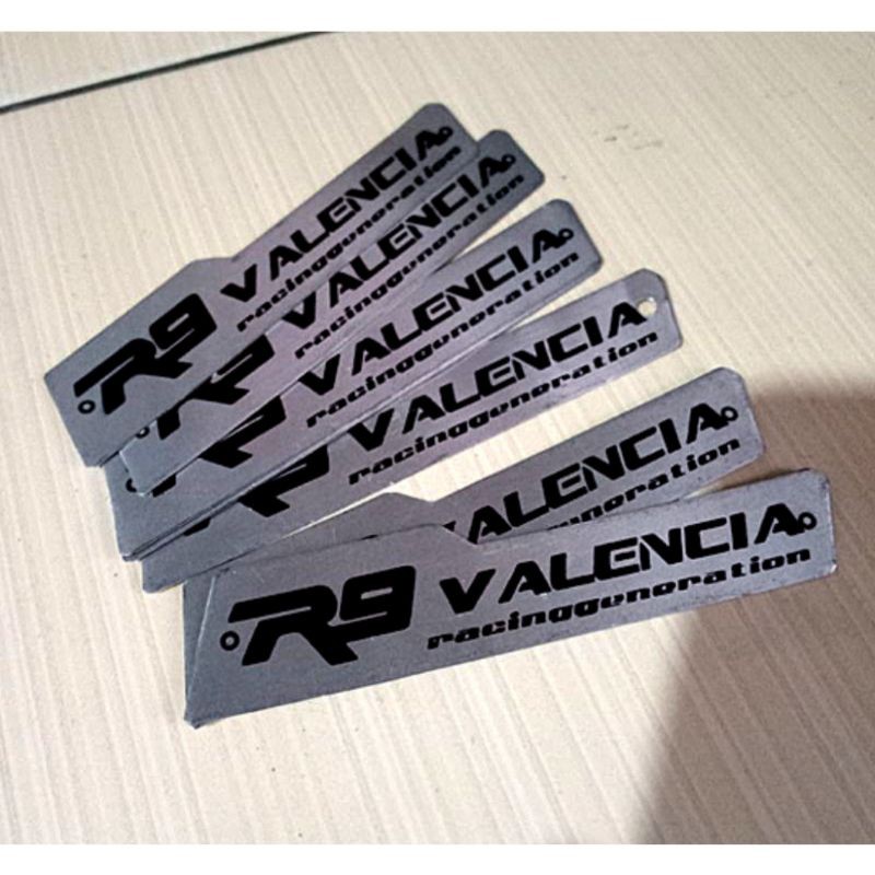 Emblem Merk R9 VALENCIA Knalpot Racing
