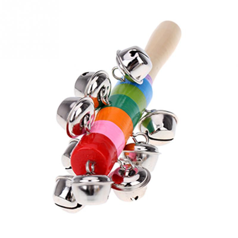 Icik Icik Kayu Mainan Alat Musik Bayi Baby Rattle Hand Bell Stick