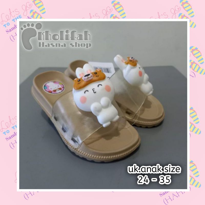 sandal anak slop boneka kelinci perempuan 361d/c Dulux